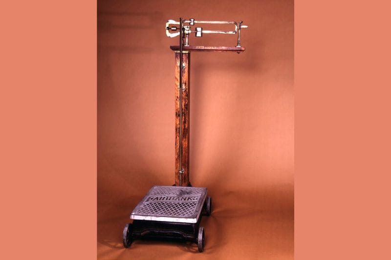 Scale for weighing prizefighters. Scale used for Jack Dempsey/Gene Tunney World Heavyweight Title Contest, fought in Philadelphia, September 23, 1926.