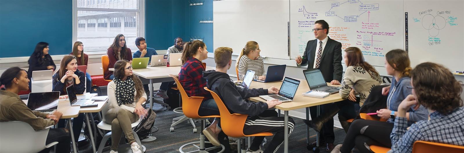 Professor and Students classroom